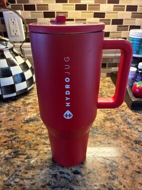 HydroJug Matte Red Insulated Travel Mug with Handle